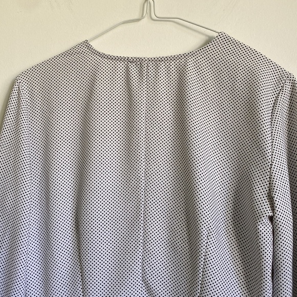 DYNAMITE V-Neck Long Puffy Sleeves Corset Buttons Blouse • Polka Dot • S Small - Picture 7 of 12